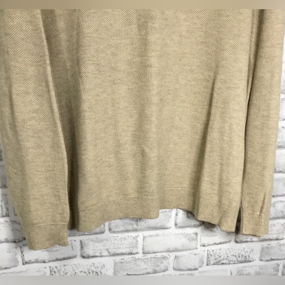 Marine Layer Mens Knit Beige Cotton Blend Crew Neck Sweater Size XXL - M400 - Picture 5 of 9